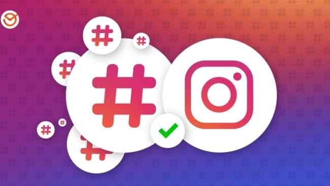 Ícones de hashtag e Instagram