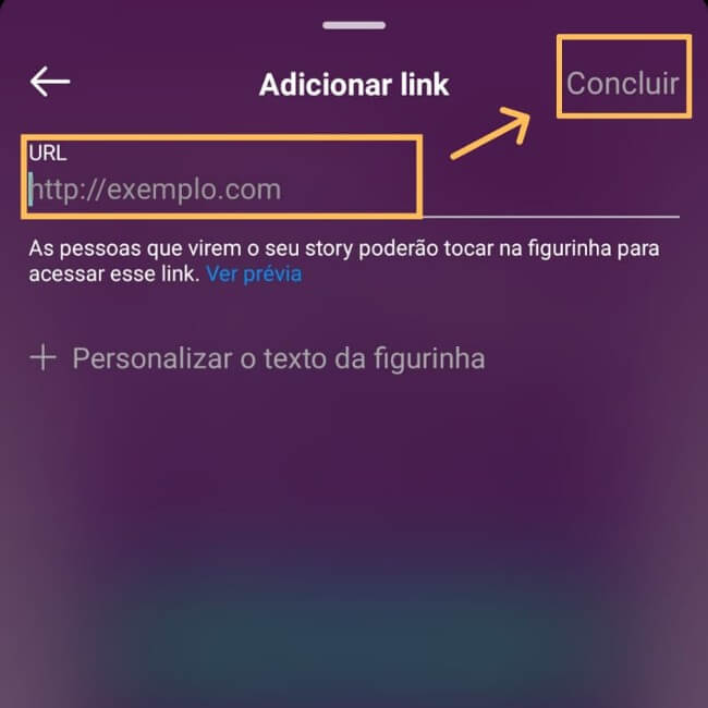 print-instagram-destacando-adicionar-link