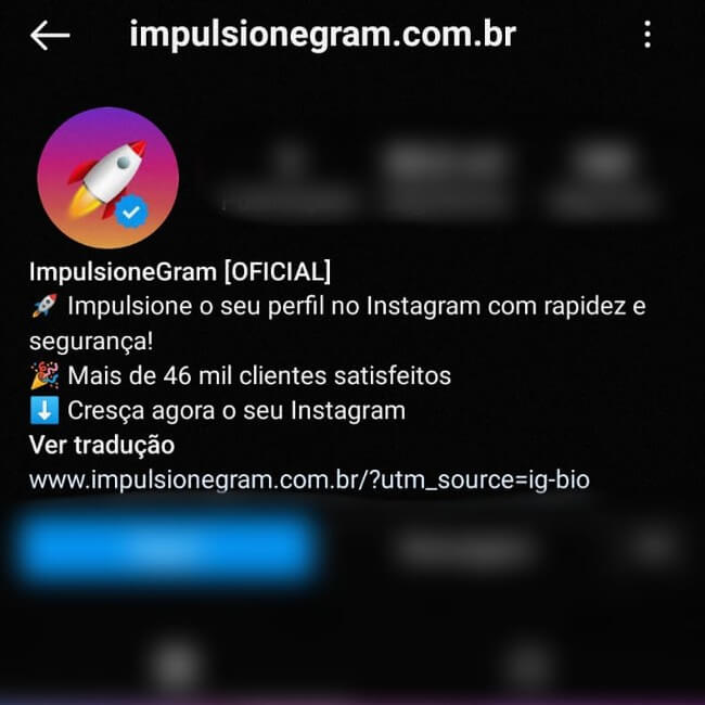 bio conta instagram