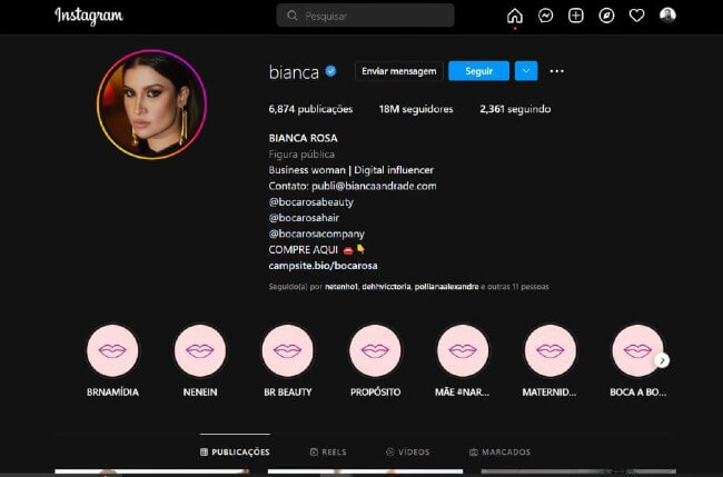 fotos perfil bianca Instagram