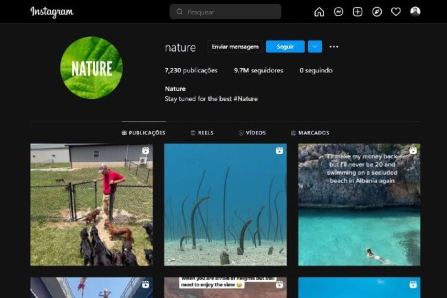 fotos perfil nature Instagram