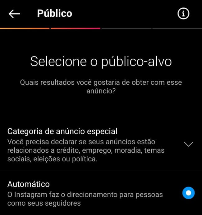 impulsionar publico alvo instagram