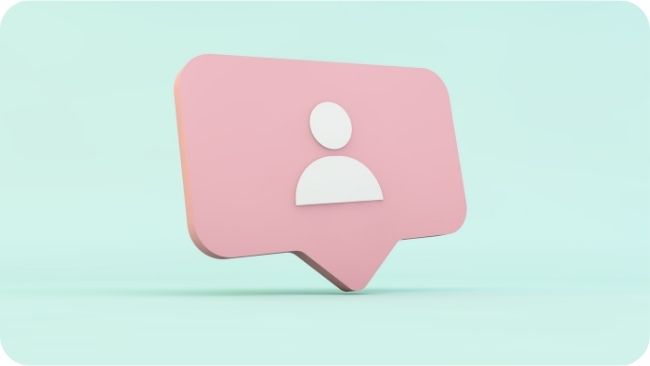 Ícone de seguidor do Instagram em rosa sobre um fundo verde