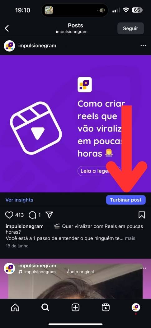 Iimagem com seta apontando para turbinar post uma estrategia aliada a comprar seguidores.jpg